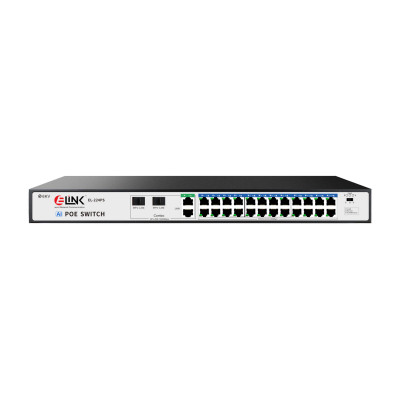 E-LINK EL-224PS 24 Port POE 2 Uplink Gigabit 2 SFP Networking PoE Switch price In BD