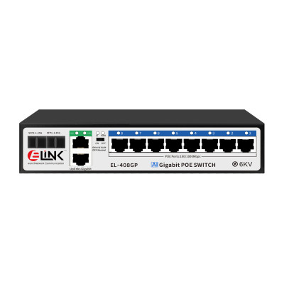 E-Link EL-408GP 10-Port Gigabit PoE Switch with 2 SFP Port 1.25GB