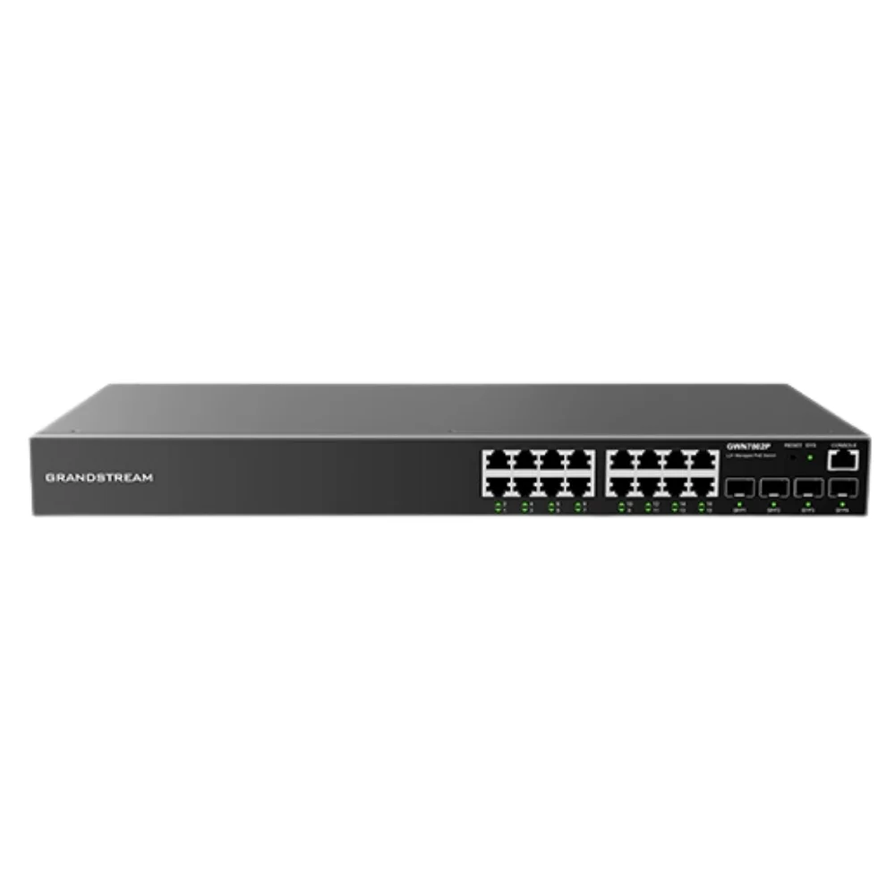 Grandstream GWN7802P 16 Port Gigabit Layer 2+ Managed PoE Network Switch