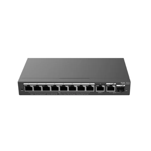 Ruijie RG-ES210GS-P, 10-Port Gigabit Smart Cloud Managed PoE Network Switch