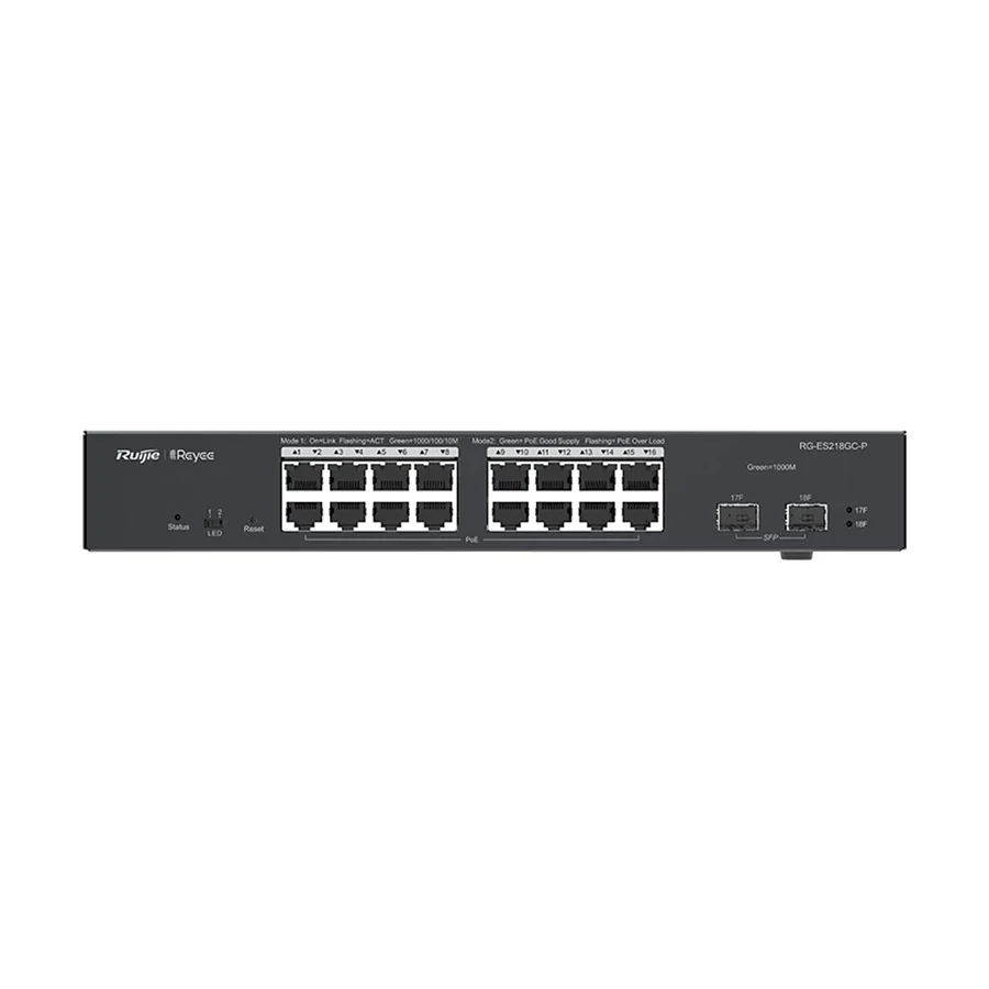 Ruijie RG-ES218GC-P 18-Port Gigabit Smart POE Switch
